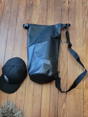 BYLT Basics Black Roll-Top Duffel Sling Backpack Sidepack Men!!